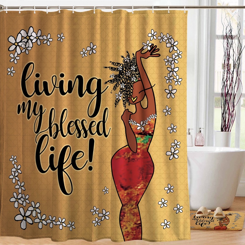 Designer shower curtain